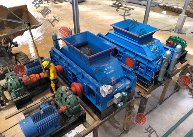 鵝卵石破碎制砂機安裝現場